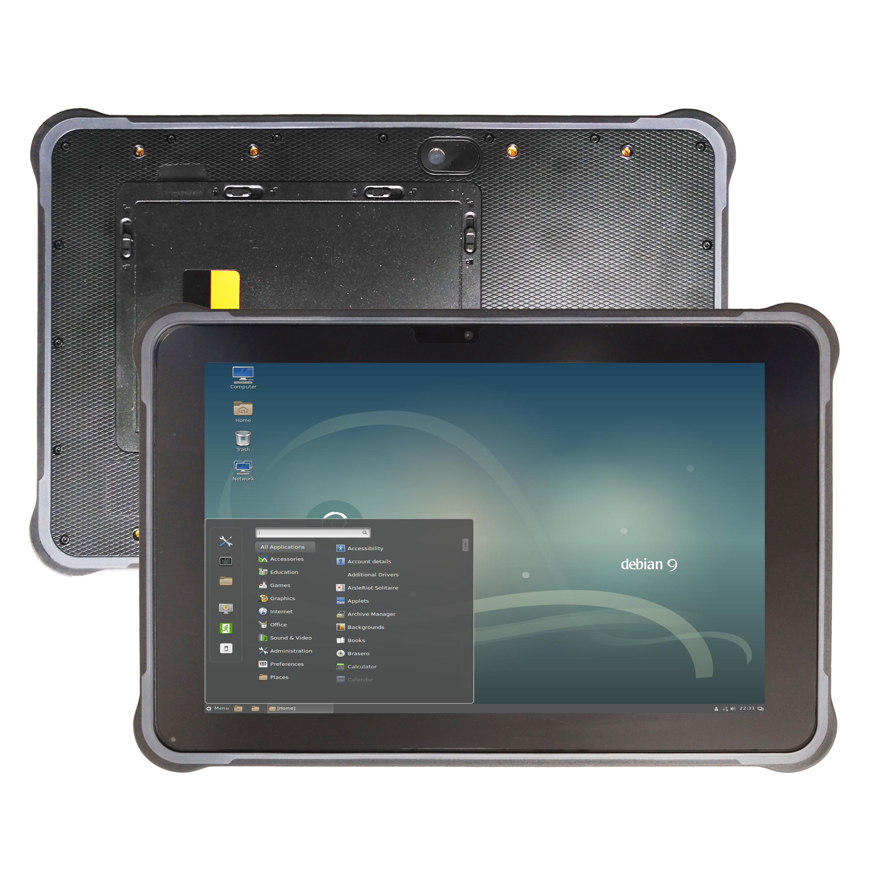 10.1 inch linux debian rugged tablet 4G LTE 4GB 64GB