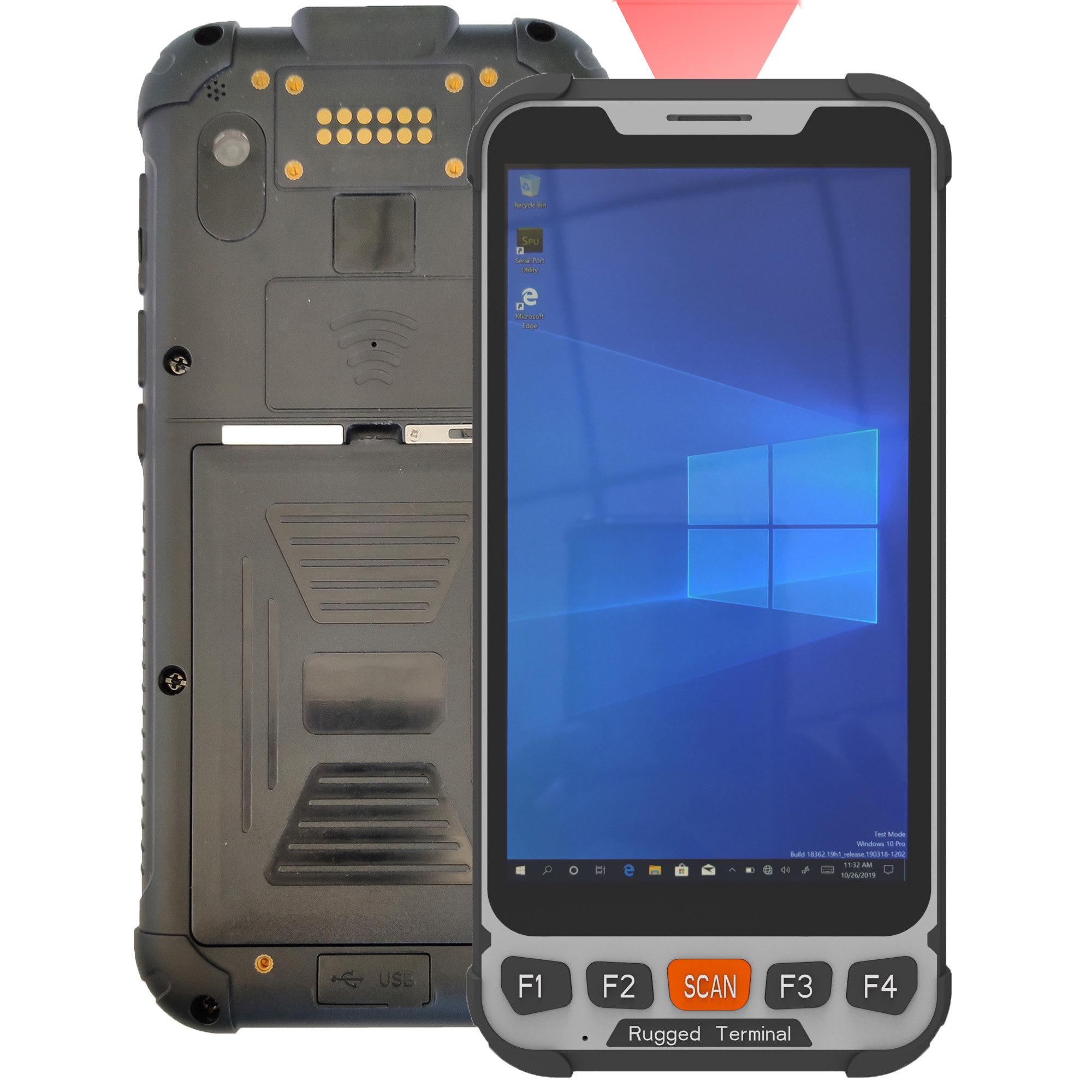5.5 inch windows barcode smart rugged handheld terminal