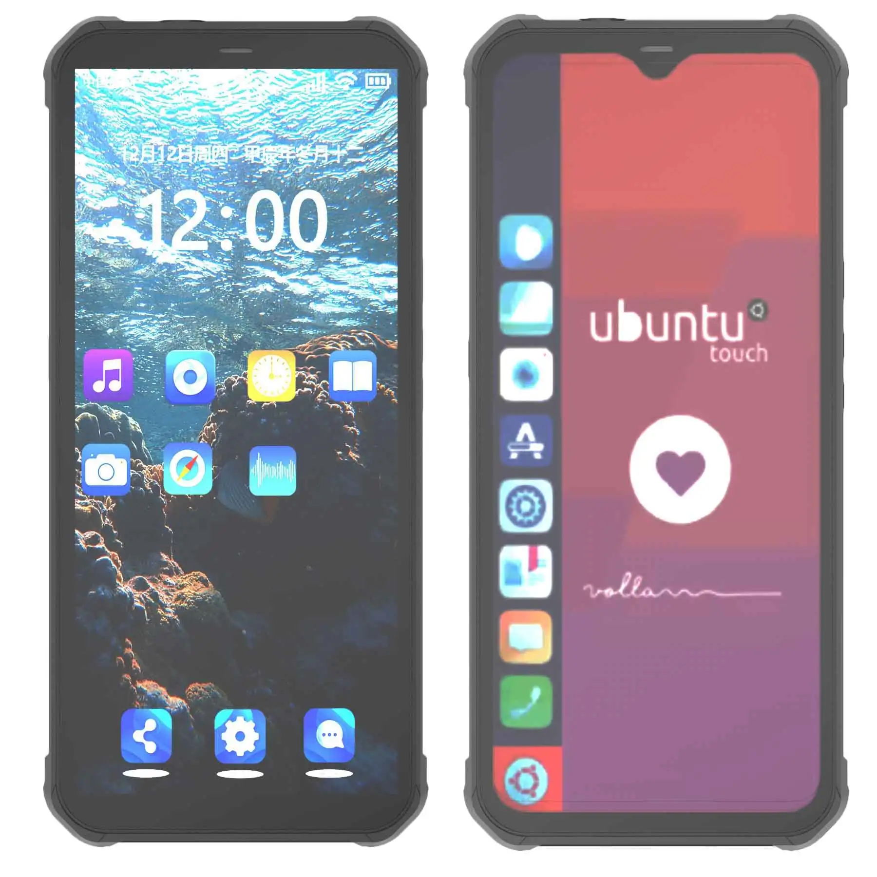 6.5 inch Linux Ubuntu and android 14 rugged phone, handheld terminal