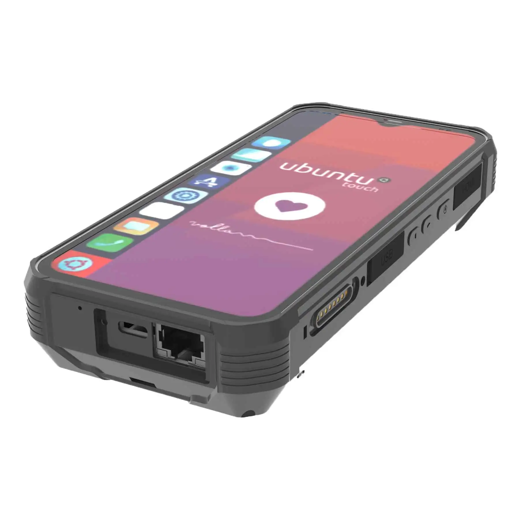 6.5 inch Linux Ubuntu and android 14 rugged phone, handheld terminal