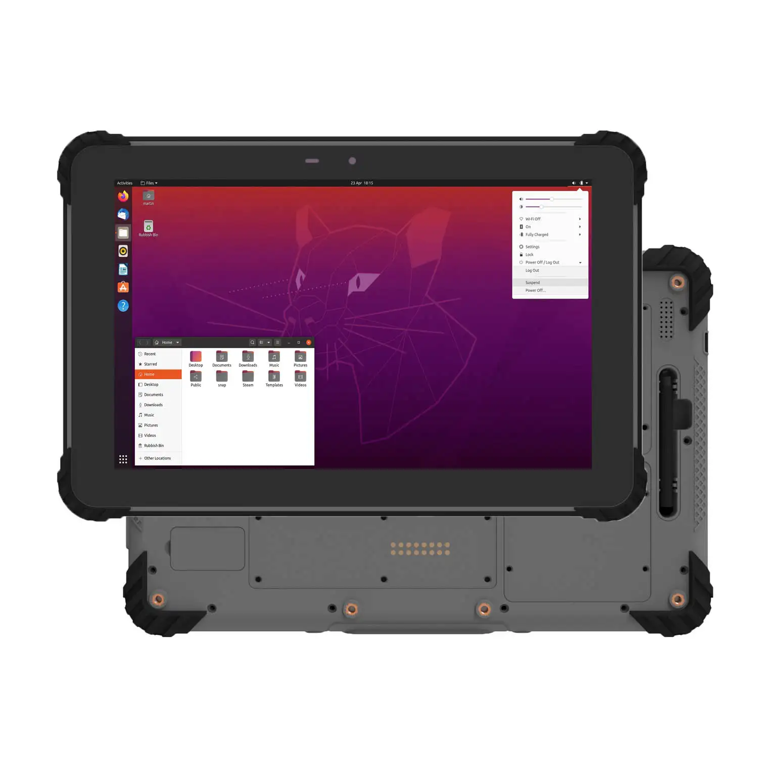 Dual OS Linux and android Rugged tablet