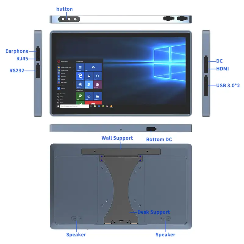 15.6 inch windows water proof panel PC i5-8200y