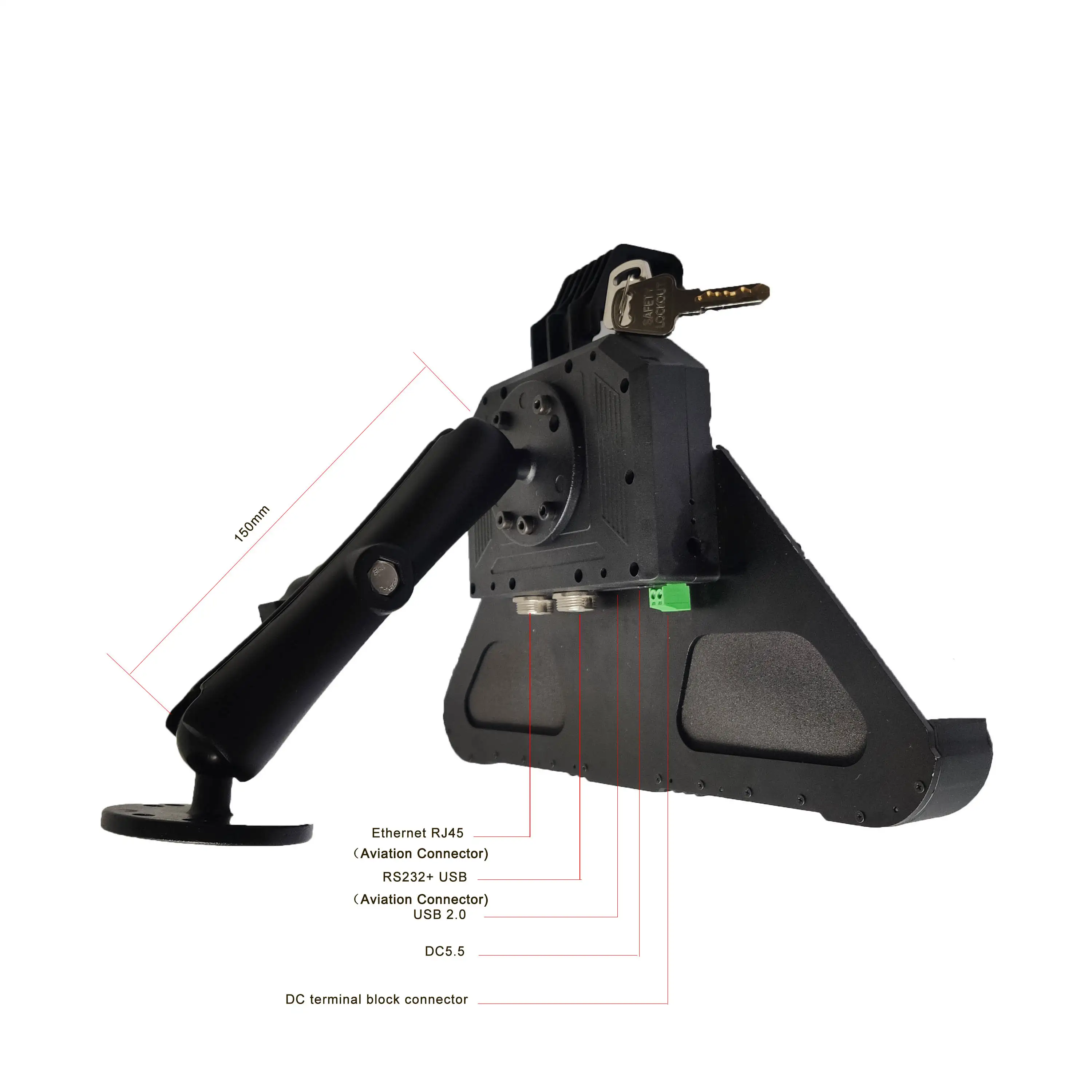 Aviation port vehicle docking station for rugged tablet
