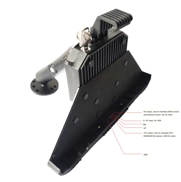 Aviation port vehicle docking station for rugged tablet