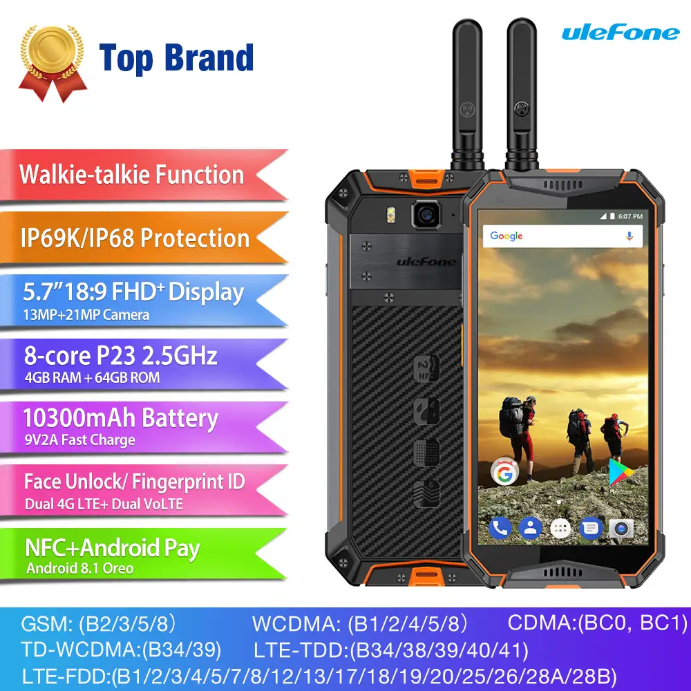 5.7 inch smart rugged mobile phone Armor T3